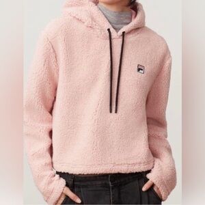 Fila Light Pink Women’s Sherpa Hoodie